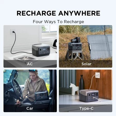 EcoFlow RIVER 2 recharge methods